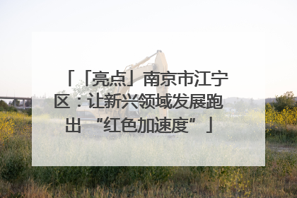 「亮点」南京市江宁区：让新兴领域发展跑出 “红色加速度”