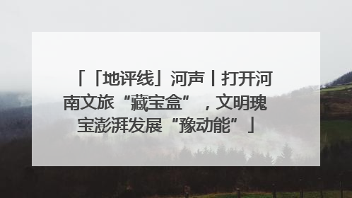 「地评线」河声丨打开河南文旅“藏宝盒”，文明瑰宝澎湃发展“豫动能”