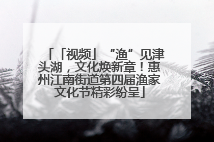 「视频」“渔”见津头湖，文化焕新章！惠州江南街道第四届渔家文化节精彩纷呈