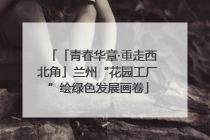 「青春华章·重走西北角」兰州“花园工厂”绘绿色发展画卷