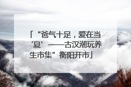 “爸气十足，爱在当‘夏’——古汉潮玩养生市集”衡阳开市