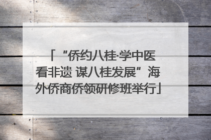 “侨约八桂·学中医 看非遗 谋八桂发展”海外侨商侨领研修班举行