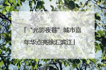 “光影夜巷”城市嘉年华点亮徐汇滨江