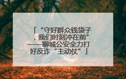 “守好群众钱袋子，我们时刻冲在前”——聊城公安全力打好反诈“主动仗”