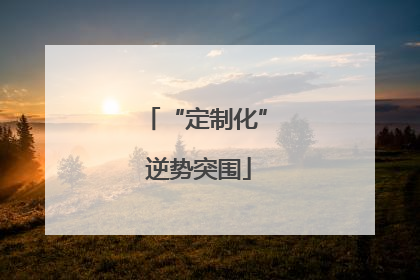 “定制化” 逆势突围