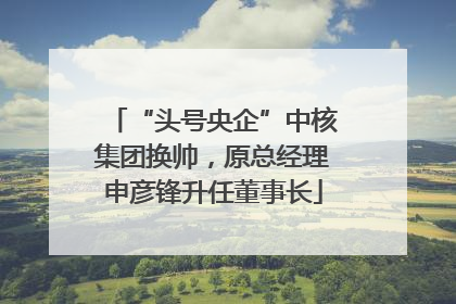 “头号央企”中核集团换帅，原总经理申彦锋升任董事长