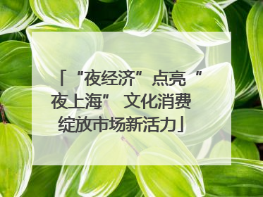 “夜经济”点亮“夜上海” 文化消费绽放市场新活力