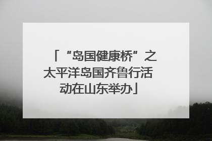 “岛国健康桥”之太平洋岛国齐鲁行活动在山东举办