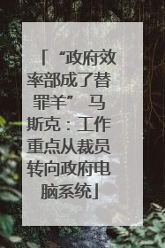 “政府效率部成了替罪羊” 马斯克：工作重点从裁员转向政府电脑系统
