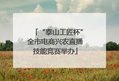 “泰山工匠杯”全市电商兴农直播技能竞赛举办