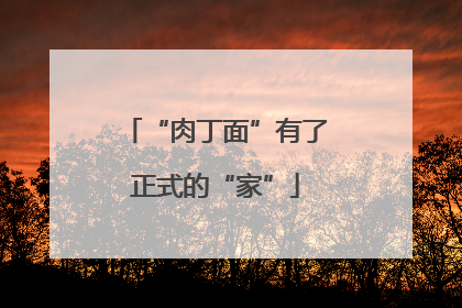 “肉丁面”有了正式的“家”