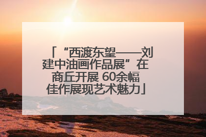 “西渡东望——刘建中油画作品展”在商丘开展 60余幅佳作展现艺术魅力