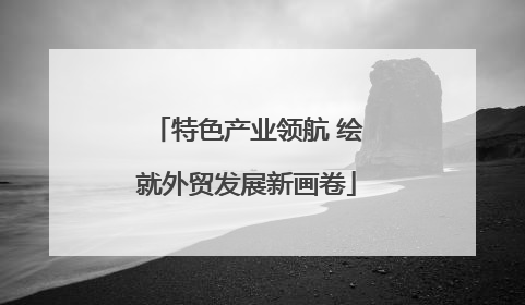 特色产业领航 绘就外贸发展新画卷