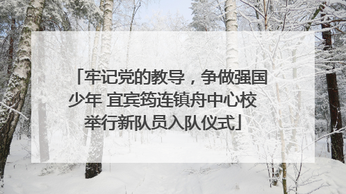 牢记党的教导，争做强国少年 宜宾筠连镇舟中心校举行新队员入队仪式