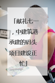 献礼七一，中建筑港承建的码头项目建设正忙