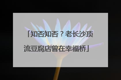 知否知否？老长沙顶流豆腐店曾在幸福桥