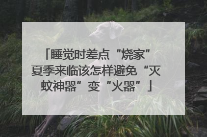 睡觉时差点“烧家” 夏季来临该怎样避免“灭蚊神器”变“火器”