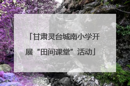 甘肃灵台城南小学开展“田间课堂”活动