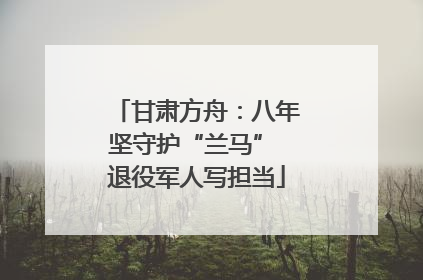 甘肃方舟：八年坚守护“兰马” 退役军人写担当