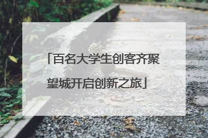 百名大学生创客齐聚望城开启创新之旅