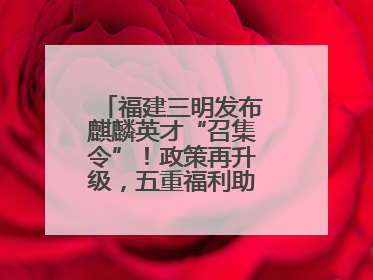 福建三明发布麒麟英才“召集令”！政策再升级，五重福利助您在明无忧