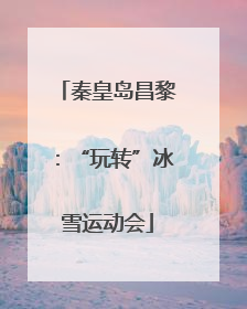 秦皇岛昌黎：“玩转”冰雪运动会