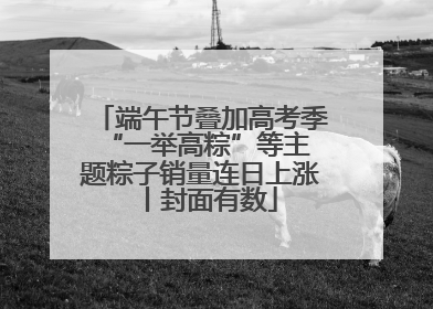 端午节叠加高考季 “一举高粽”等主题粽子销量连日上涨丨封面有数
