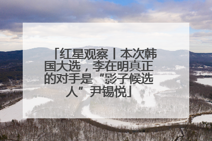 红星观察丨本次韩国大选，李在明真正的对手是“影子候选人”尹锡悦