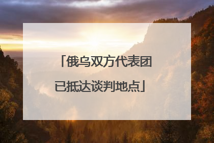 俄乌双方代表团已抵达谈判地点