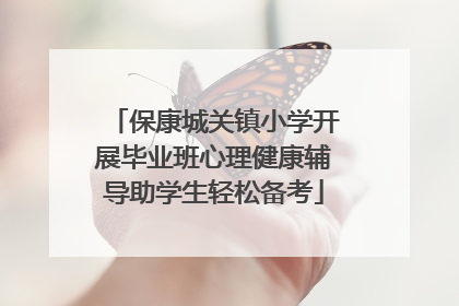保康城关镇小学开展毕业班心理健康辅导助学生轻松备考