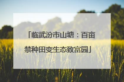 临武汾市山塘：百亩禁种田变生态致富园