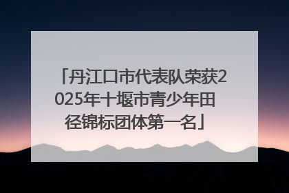 丹江口市代表队荣获2025年十堰市青少年田径锦标团体第一名