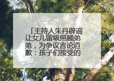 主持人朱丹辟谣让女儿留级照顾弟弟，为争议言论道歉：孩子们接受的是混龄教育，感恩每一条批评