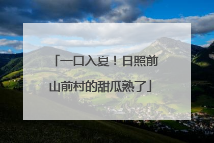 一口入夏！日照前山前村的甜瓜熟了
