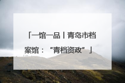 一馆一品丨青岛市档案馆：“青档资政”