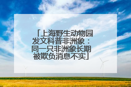 上海野生动物园发文科普非洲象：同一只非洲象长期被欺负消息不实