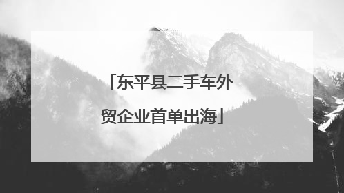 东平县二手车外贸企业首单出海