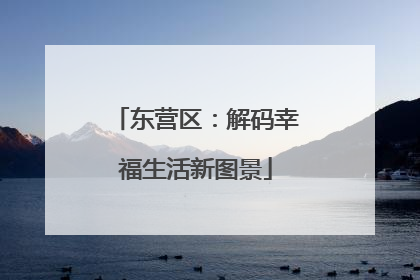 东营区：解码幸福生活新图景