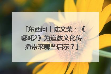 东西问丨陆文荣：《哪吒2》为道教文化传播带来哪些启示？