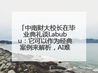 中南财大校长在毕业典礼谈Labubu：它可以作为经典案例来解析，AI难以给出答案