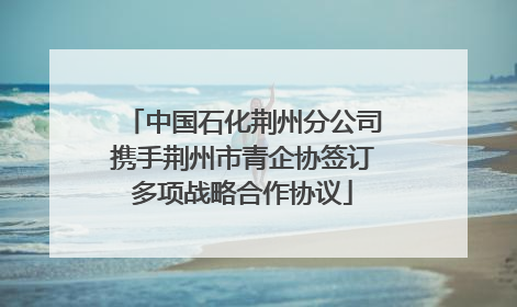 中国石化荆州分公司携手荆州市青企协签订多项战略合作协议