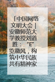 中国网络文明大会｜安徽师范大学教授刘道胜：“E”览徽风，构筑中华民族共有精神家园