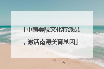 中国美院文化特派员，激活南浔美育基因