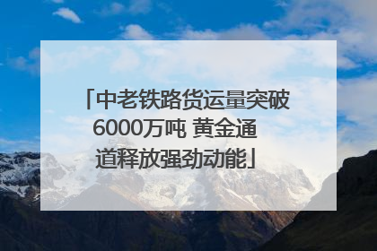 中老铁路货运量突破6000万吨 黄金通道释放强劲动能