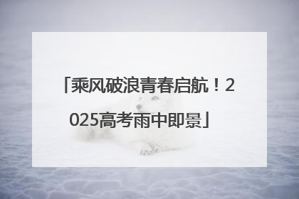 乘风破浪青春启航！2025高考雨中即景