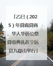 乙巳（2025）年舜裔舜商、华人华侨公祭舜帝典礼在宁远县九嶷山举行