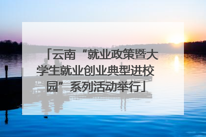 云南“就业政策暨大学生就业创业典型进校园”系列活动举行