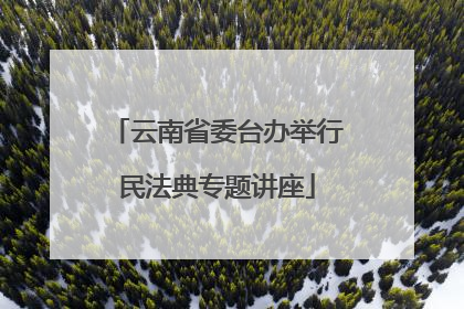 云南省委台办举行民法典专题讲座