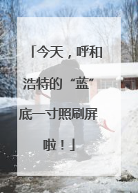 今天，呼和浩特的“蓝”底一寸照刷屏啦！