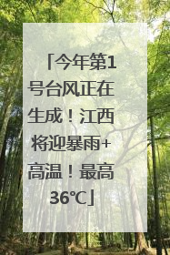 今年第1号台风正在生成！江西将迎暴雨+高温！最高36℃